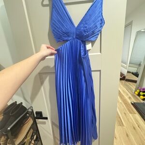 Abercrombie & Fitch Vibrant Blue Backless Dress
